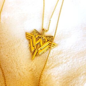 Alex & Ani Wonder Woman Gold Tone Shield Necklace